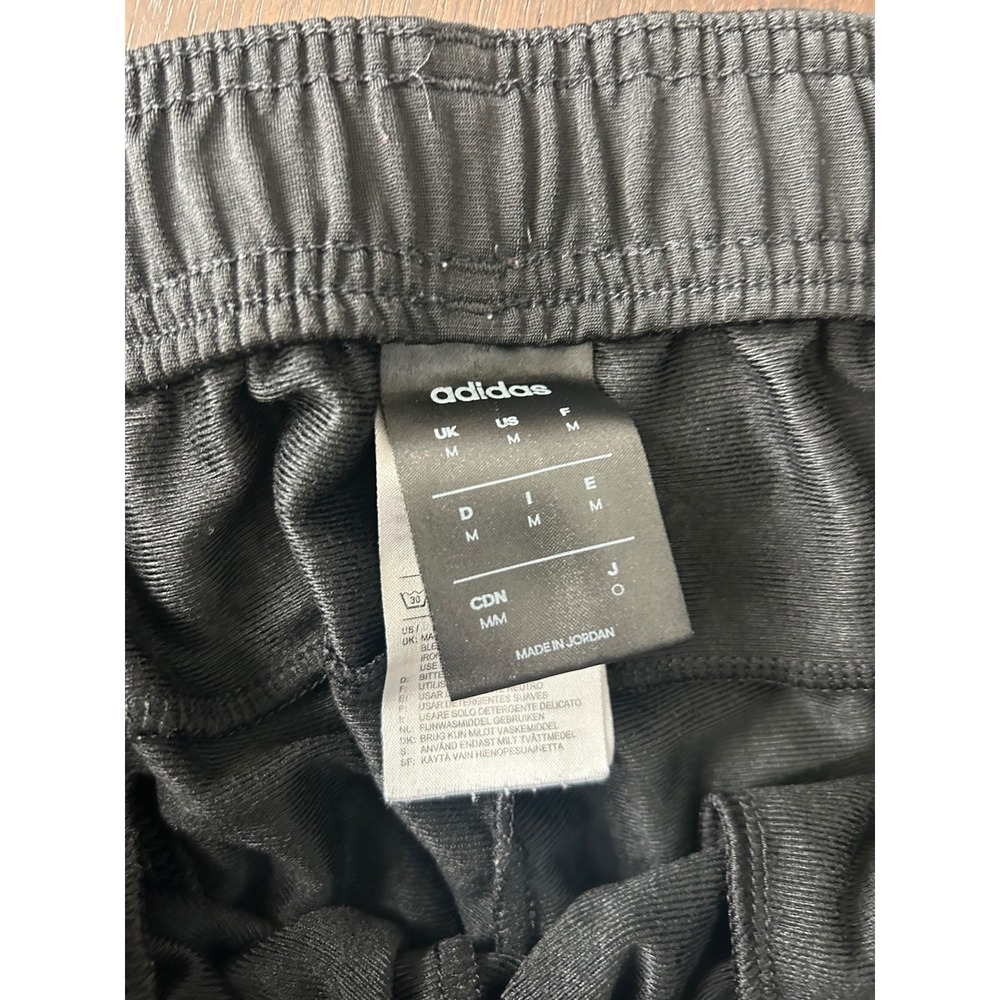 Adidas Mens Essentials 3-Stripe Tapered Track Pants Black White Size Medium - Picture 2 of 5
